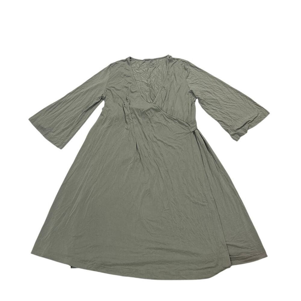 Caden Lane Womens M/L Bamboo Green Postpartum Maternity Wrap Dress Robe Soft